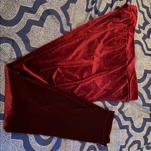 Old Navy cranberry velour leggings